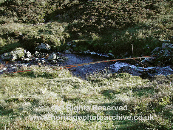 HRS 1091 Rhiwbach quarry remains of footbridge 2003