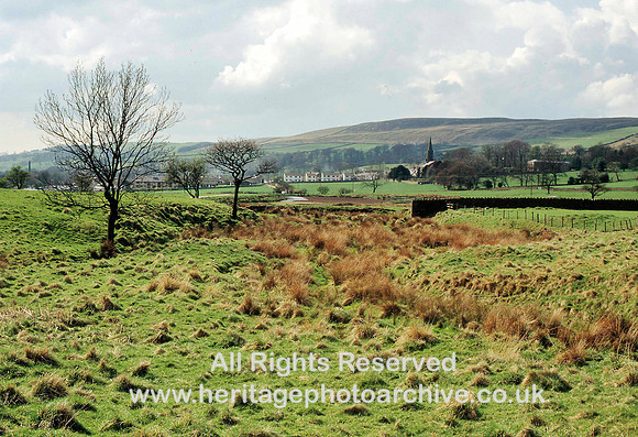 HRS 1597 Sabden village viewed from Dean Farm lodges