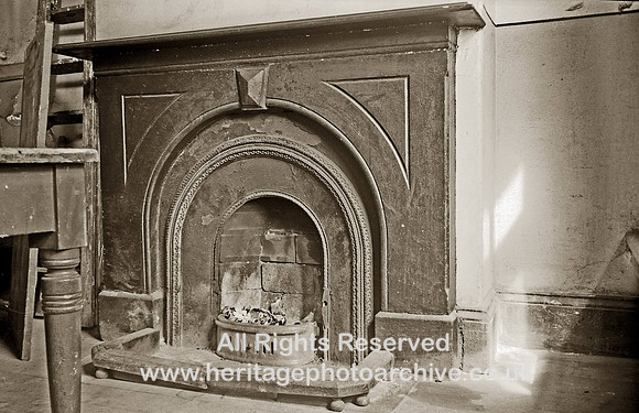 HRS 747 Radcliffe Black Lane Station, main waiting-room fireplace 1970