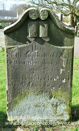 HRS 814 Overton, St Helens church 18th Century gravestone