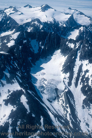 HRS 7766 Greenland - aerial shot of valley glacier