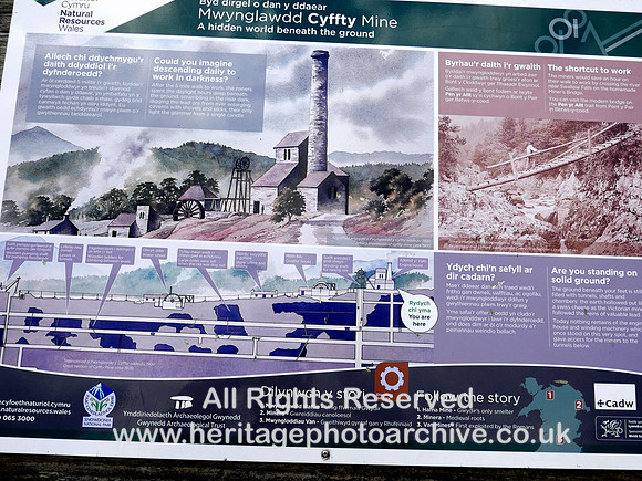 HRS 11144 Gwydir, Cyffty Mine information board 2022