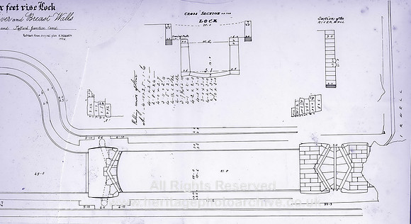 HRS 1197 Manchester, Salford Junction Canal, plan part A 6 foot rise lock