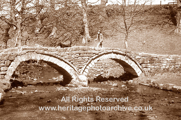 Wycoller, stone bridge 1976