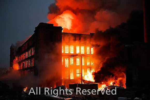 Oldham, Maple Mill fire 15 Dec 2016