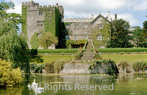 Sizergh Castle across lake
