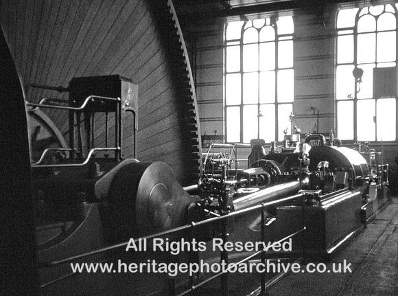 HRS 1658 Dee Mill engine, flywheel 1973