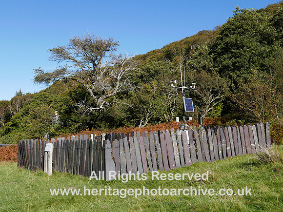 HRS 11366  Aber Valley, weather station and slate wall