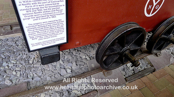 HRS 11347  Penrhyn Castle Railway Museum, quarry transport double flanged wheels etc L1220105
