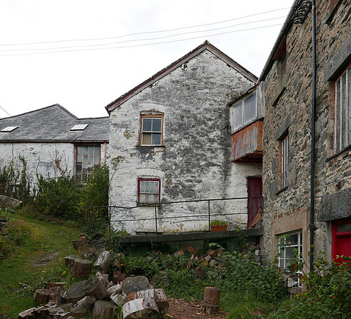 HRS 11382 Trefriw woollen mill, upper building flannel sign L7770253