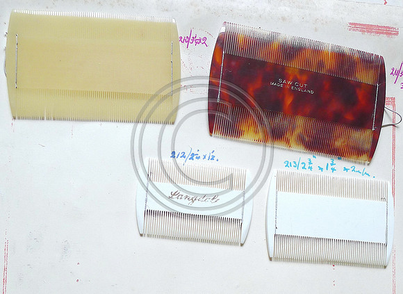 Milnthorpe Mill, Old Saw-cut nit-comb samples