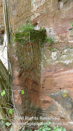 HRS 9004 Morland, Woodhead, stone support for building in cliff face L1150325