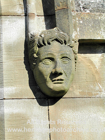HRS 2554 Llanrwst, Carved male head  2 of 2