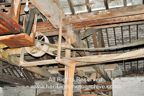 HRS 2686 South Cumbria Bobbin Mill, Overhead pulleys line-shafting