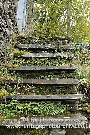 HRS 2697 South Cumbria, Bobbin Mill, steps to adjacent building upper storey