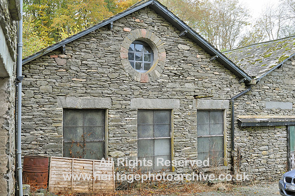 HRS 2703 South Cumbria Bobbin Mill, Western end of workshop south gable