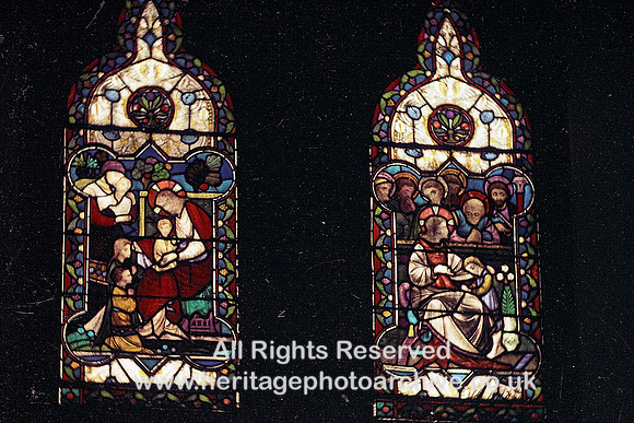 HRS 2795 Radcliffe St John's Church stained nativity 1970s