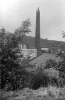 Backbarrow, Blue Works and chimney BW