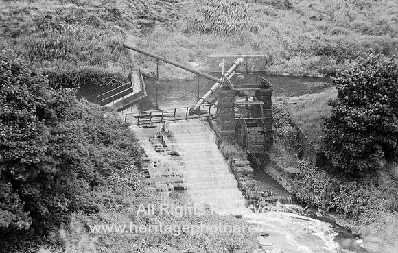 HRS 2977 Radcliffe, Mount Sion Waterwheel aerial shot 1970s