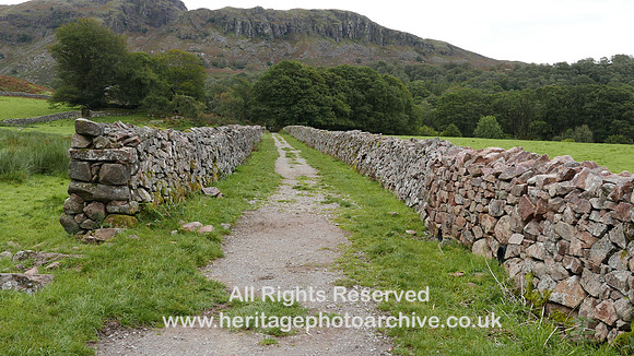 HRS 11453 Eskdale, railway extention drystone walled