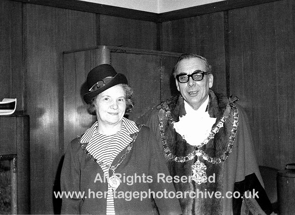 HRS 3043 Radcliffe, Mayor and Mayoress Tommy Jackson 1974