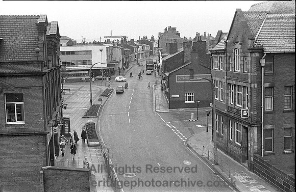 HRS 3071 Radcliffe, Blackburn St looking north 1970s