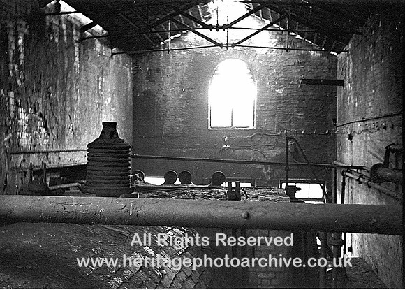 HRS 3142 Radcliffe Sewage Wks boiler house interior 1960s