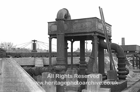 HRS 3144 Radcliffe sewage works cast iron water tank  1970