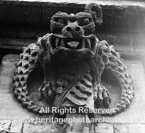 HRS 3161 Radcliffe gargoyle on Co-op building 1970s