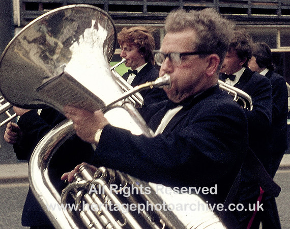 HRS 3193 Radcliffe Whit Walks, brass band 1970s