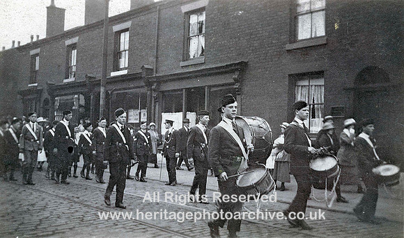 HRS 3197 Radcliffe, Whit Walks Boys' Band c1940s