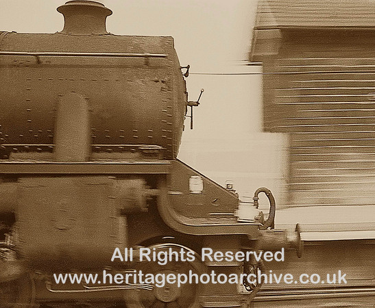 HRS 720 Hest Bank Station, Black five steam locomotive 45253