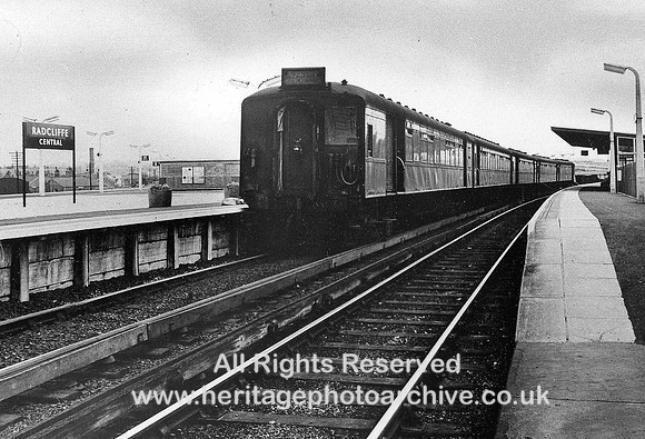 HRS 3212 Radcliffe Station with electric train c1960s