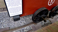HRS 11347  Penrhyn Castle Railway Museum, quarry transport double flanged wheels etc L1220105