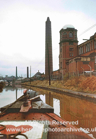 HRS 3773 Bridgewater Canal, spinning mill nr Patricroft 1972