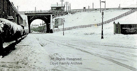 Radcliffe, Church street in the snow 1948