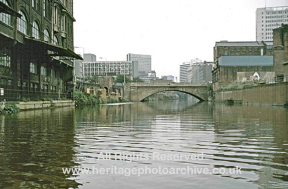 HRS 3935 Irwell, Albert Bridge and warehouses c1980