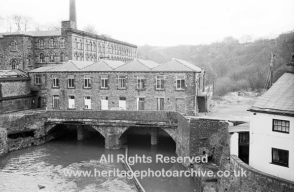 HRS 3994 Summerseat, Brooksbottom Mill from viaduct 1970s
