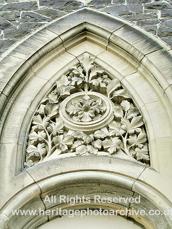 HRS 451 Llanrwst Station sandstone carving