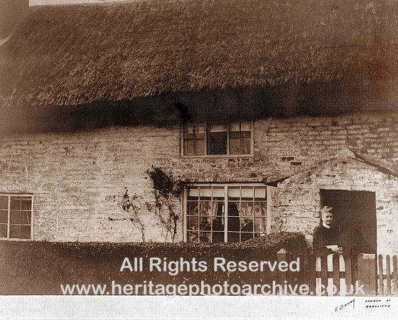 HRS 2648 Thatched cottage by F Danby