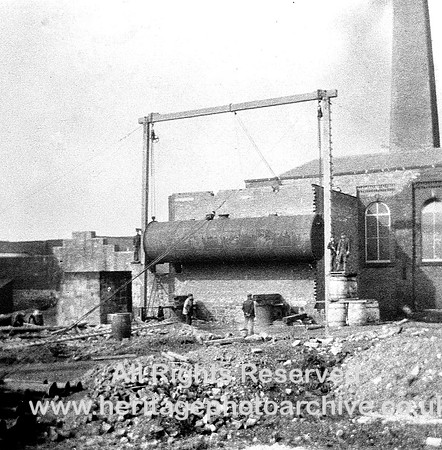 HRS 3375 Radcliffe, hoisting a boiler at unknown mill image image 2