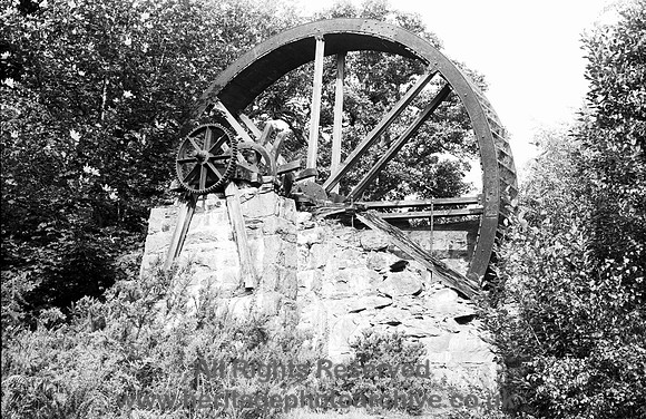 HRS 3379 Trecastell waterwheel c1970