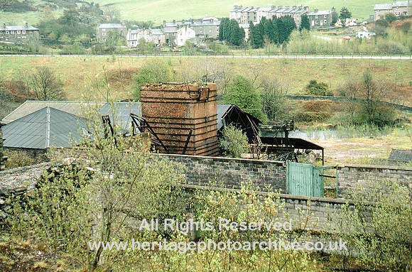 HRS 3476 Backbarrow ironworks view from railway 1970s