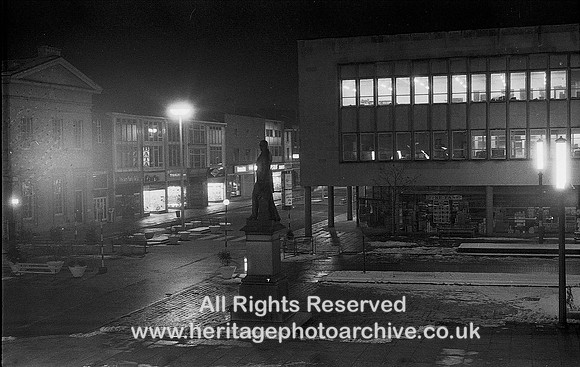 HRS 3600 Bolton, from Town Hall steps late 1960s night shot