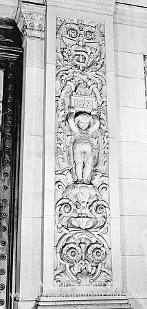 HRS 3603 Bolton, town centre stone carving c1970