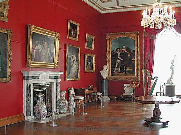 HRS 3616 Burnley, Towneley Hall, the red room