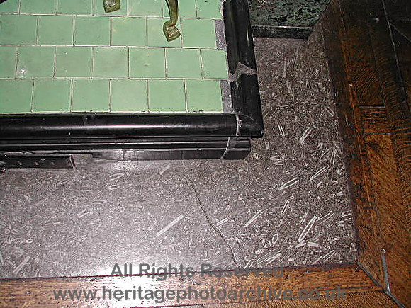 HRS 3625 Burnley, Towneley Hall, Crinoidal fireplace