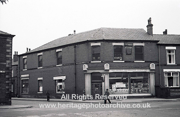 HRS 3645 Bury, former Co-op building corner entrance image two c1975