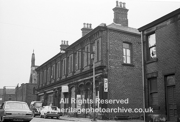 HRS 3654 Bury, stone fronted Co-op shop gen view