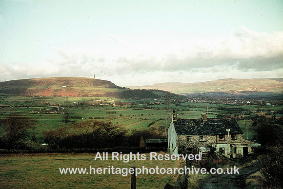 HRS 3666 Holcombe Hill and Tower from Tottington c1970s